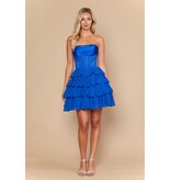Chiffon ruffle rhinestone dress 2626244