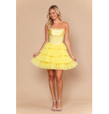 Chiffon ruffle rhinestone dress 2626244