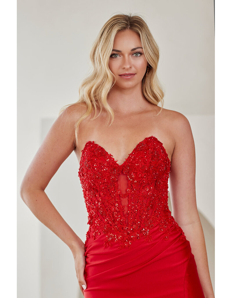 AMELIA COUTURE Lace corset fitted dress 702692S