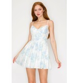 LOVESOME Floral iridescent sequin dress CD2630724
