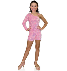 MARC DEFANG ONE SLEEVE SEQUIN ROMPER 8048K