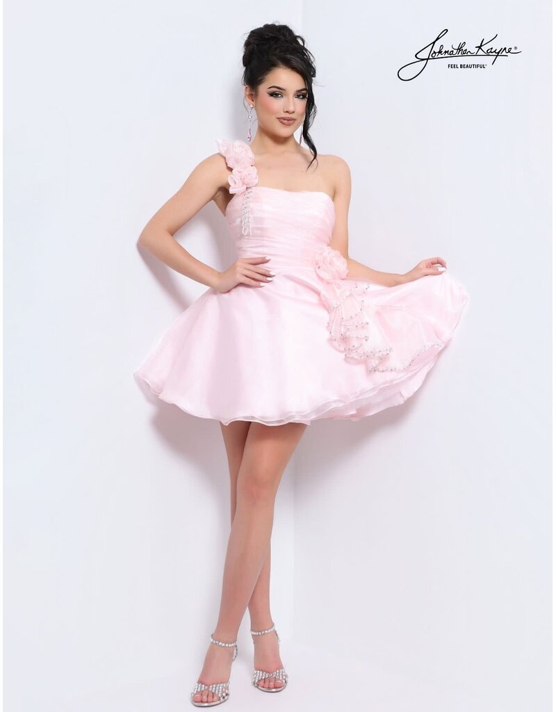 One shoulder fit & flare short dress 322667S