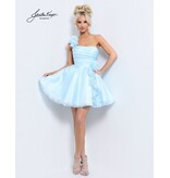 One shoulder fit & flare short dress 322667S