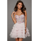 BEADED TOP, MULTI RUFFLE SKRT 30121