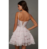 BEADED TOP, MULTI RUFFLE SKRT 30121