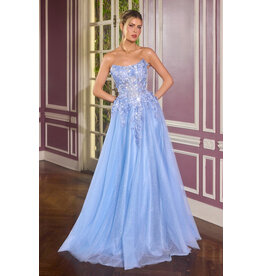 Ladivine Strapless beaded corset bodice tulle ballgown C12674