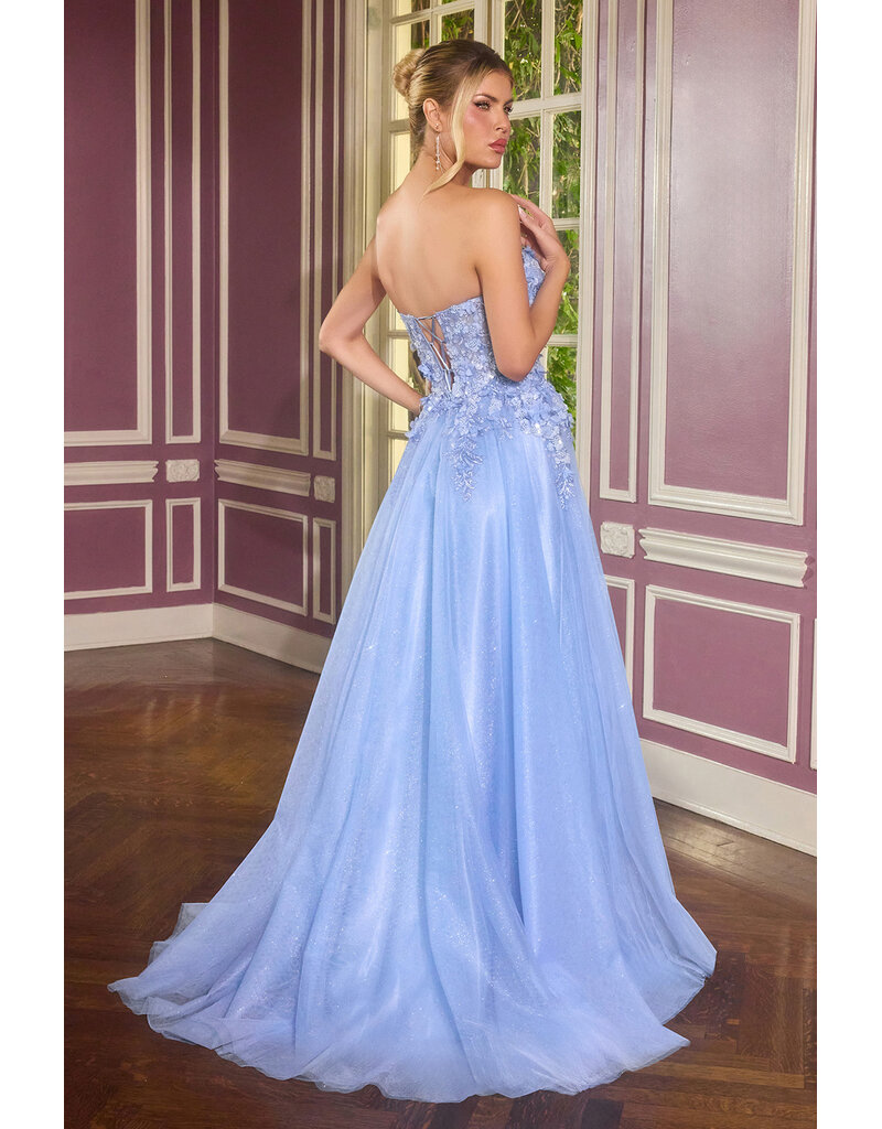 Ladivine Strapless beaded corset bodice tulle ballgown C12674