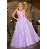 Ladivine Strapless beaded corset bodice tulle ballgown C12674