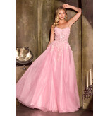 Ladivine Strapless beaded corset bodice tulle ballgown C12674