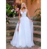Tank v-neck beaded bodice tulle ballgown w/slit 6226314