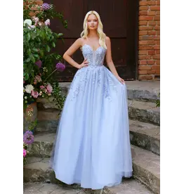 Strapless lace beaded corset bodice tulle ballgown 6226102