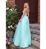 Strapless lace beaded corset bodice tulle ballgown 6226102