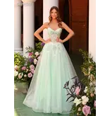Strapless beaded floral corset bodice tulle ballgown 6226135