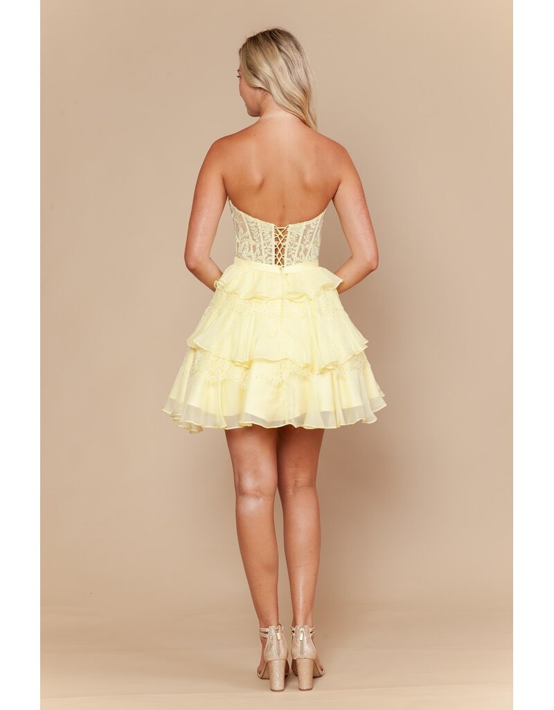STRAPLESS, LACE TOP, RUFFLE SKIRT 2626136