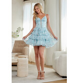 AMELIA COUTURE FLORAL, RUFFLES, V-NCK 902691S