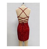 LOVESOME Spaghetti strap sequin fitted corset CD2630165