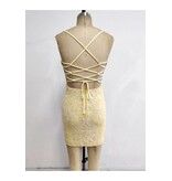 LOVESOME Spaghetti strap sequin fitted corset CD2630165