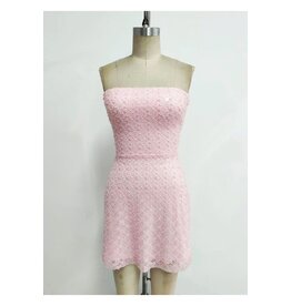 LOVESOME Strapless beaded tie back short gown CD2630355
