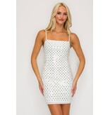 LOVESOME Spaghetti strap rectangle stone fitted gown CD2630923