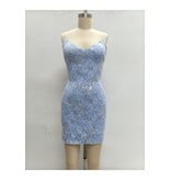 LOVESOME Sequin lace fitted corset back mini CD26559521