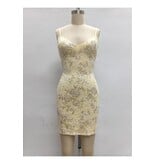 LOVESOME Sequin lace fitted corset back mini CD26559521