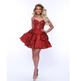 KATE PARKER Beaded cut out bodice corset ruffle a-line 36650