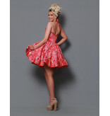 KATE PARKER Strapless pearl lined bodice a-line mini ruffle 36919