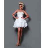 KATE PARKER Strapless pearl bust ruffle a-line 36926