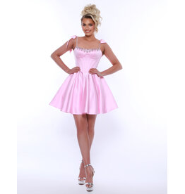 KATE PARKER Satin corset beaded a-line 36930