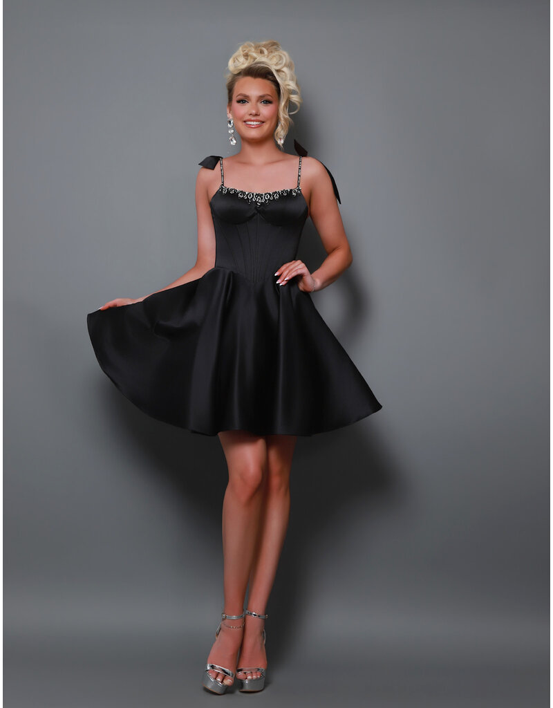 KATE PARKER Satin corset beaded a-line 36930