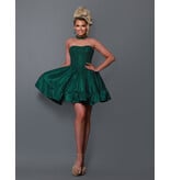 KATE PARKER Strapless rhinestone beaded corset bodice a-line 36942