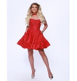 KATE PARKER Strapless rhinestone beaded corset bodice a-line 36942