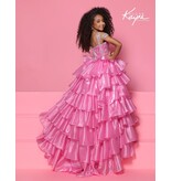 Sugar Kayne Off-the-shoulder ruffle organza gown C418