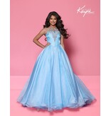 Sugar Kayne Organza ballgown with embellished bodice C422