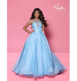 Sugar Kayne Organza ballgown with embellished bodice C422