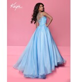 Sugar Kayne Organza ballgown with embellished bodice C422