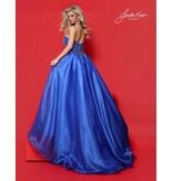 Strapless beaded gown w/ overskirt 3322