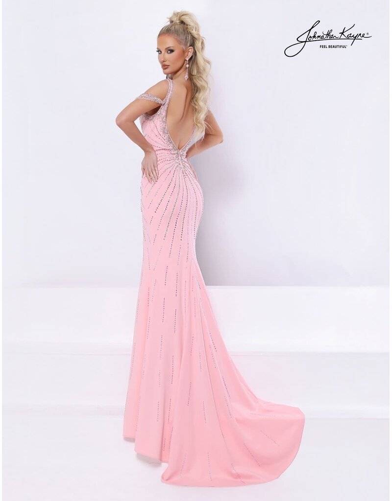 Tank off-the-shoulder beaded gown 3353