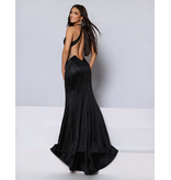 KATE PARKER Beaded high neck cut out bust fitted open back 27003