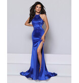KATE PARKER Beaded high neck open back fitted gown 27004