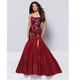 KATE PARKER Spaghetti strap sequin drop waist fit n flare 27019