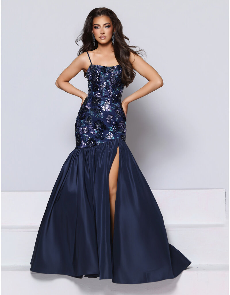 KATE PARKER Spaghetti strap sequin drop waist fit n flare 27019