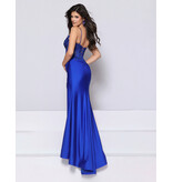 KATE PARKER Spaghetti strap sequin corset fitted gown 27027