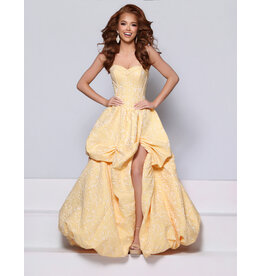 KATE PARKER Strapless brocade drop waist pick up ballgown 27030