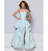 KATE PARKER Strapless brocade drop waist pick up ballgown 27030