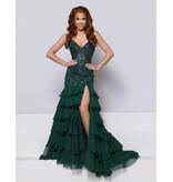 KATE PARKER Sequin drop waist fit n flare ruffle mermaid 27040