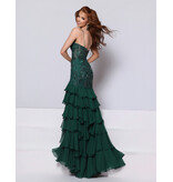 KATE PARKER Sequin drop waist fit n flare ruffle mermaid 27040