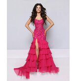 KATE PARKER Spaghetti strap beaded drop waist ruffle mermaid 27047