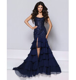KATE PARKER Spaghetti strap beaded drop waist ruffle mermaid 27047