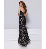 KATE PARKER Strapless satin corset bodice sequin fitted skirt 27051